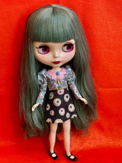 Eye Candy Bat Collar Long Sleeve Mini Dress