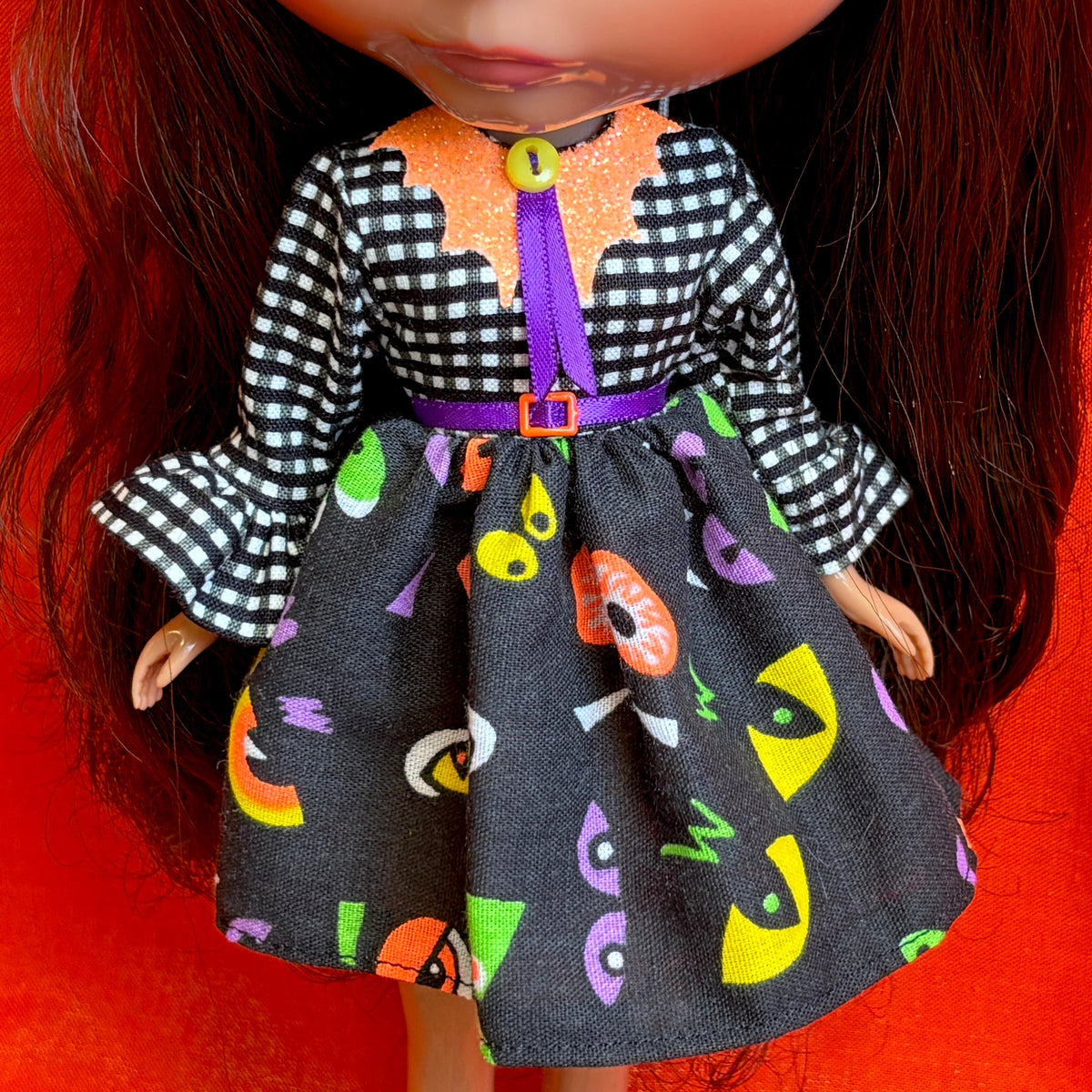 All Eyes On Me Bat Collar Ruffle Sleeve Dress