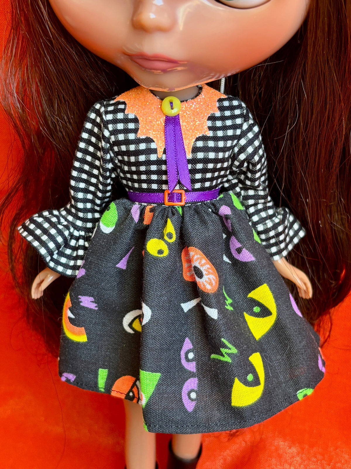 All Eyes On Me Bat Collar Ruffle Sleeve Dress