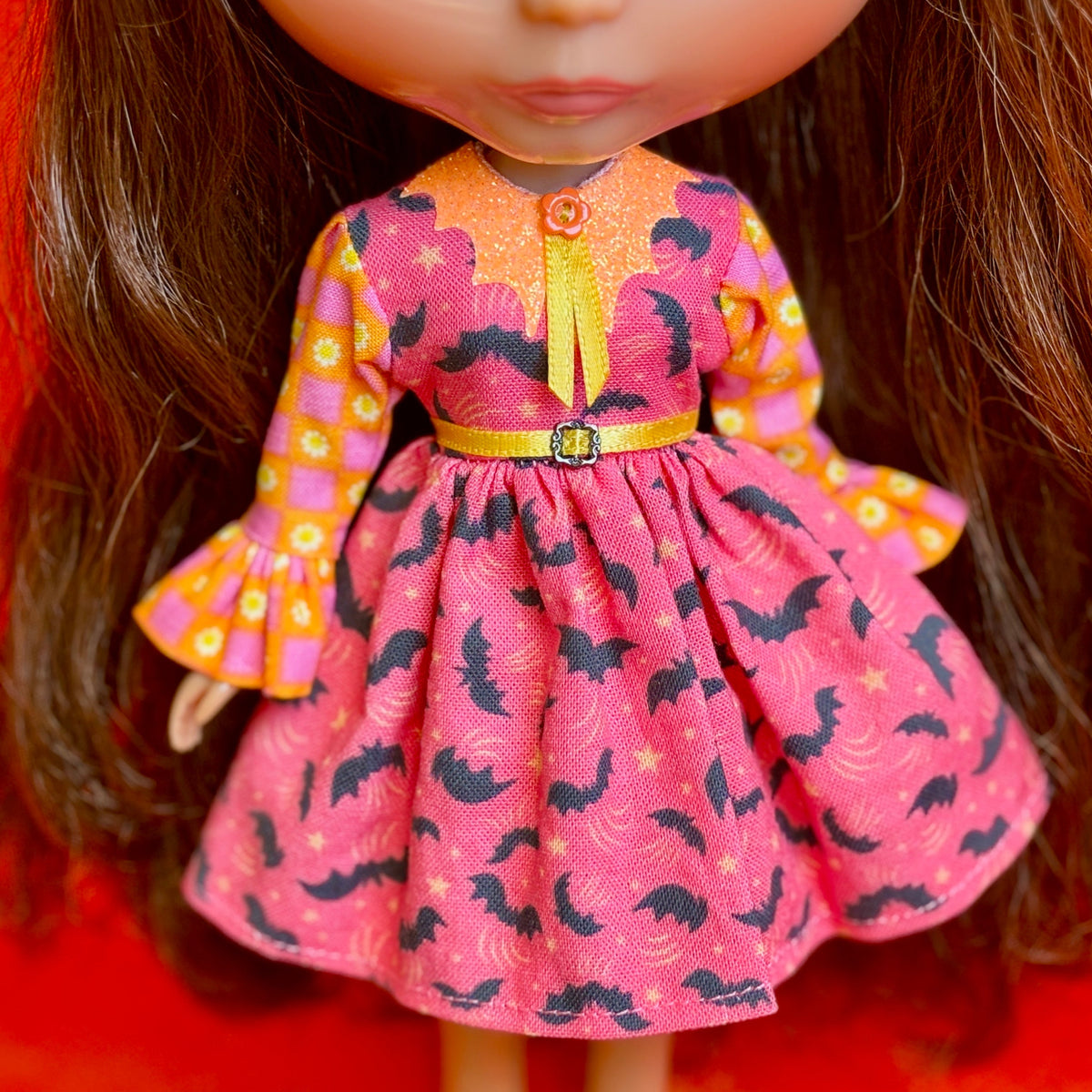 You Drive Me Batty Bat Collar Ruffle Sleeve Dress