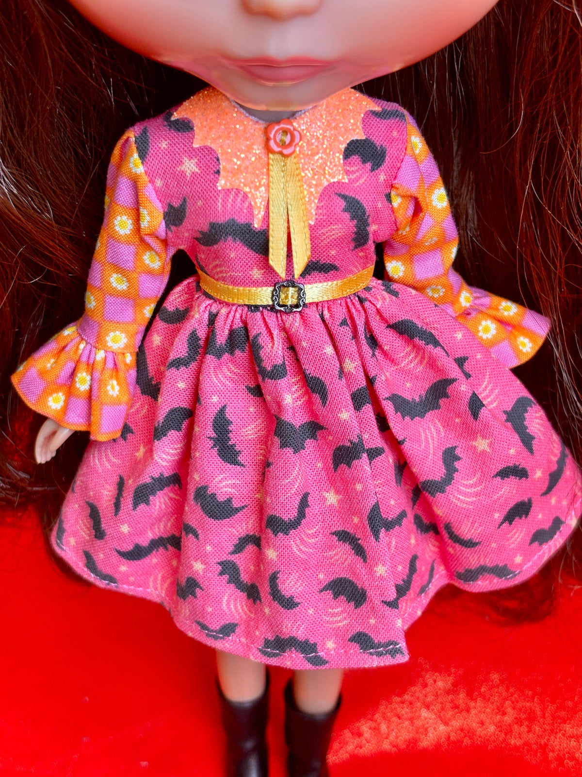 You Drive Me Batty Bat Collar Ruffle Sleeve Dress
