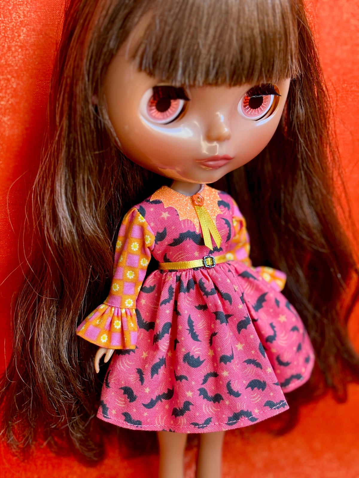 You Drive Me Batty Bat Collar Ruffle Sleeve Dress