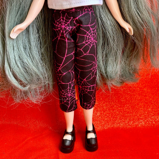 Black & Pink Spiderweb Beatnik Baby Pants