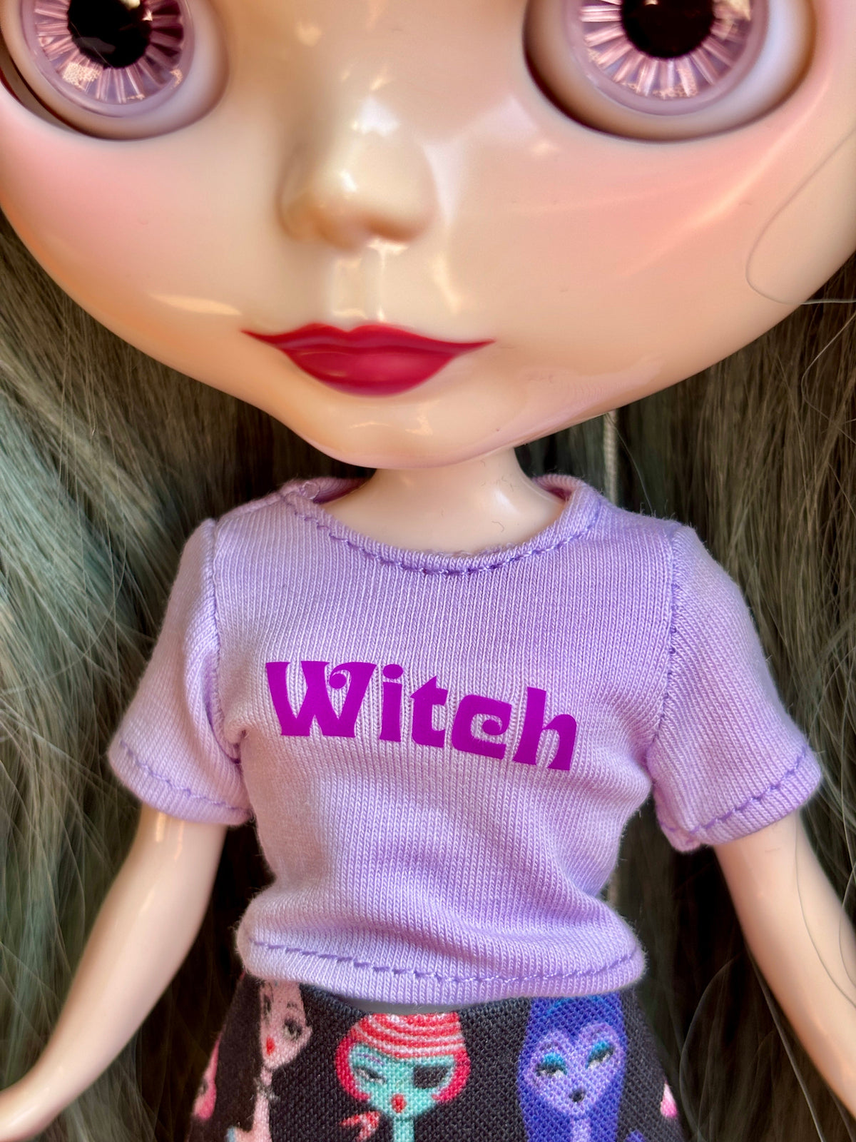 Witch Purple Crop Tee for Blythe