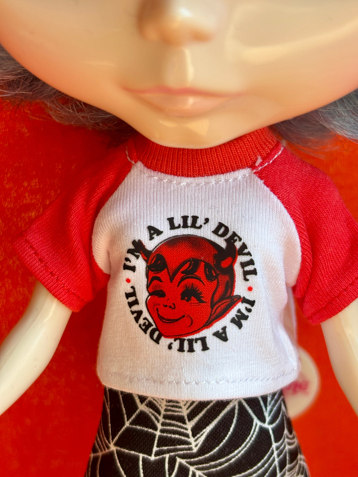 I'm A Lil' Devil Boxy Raglan Crop Tee for Blythe