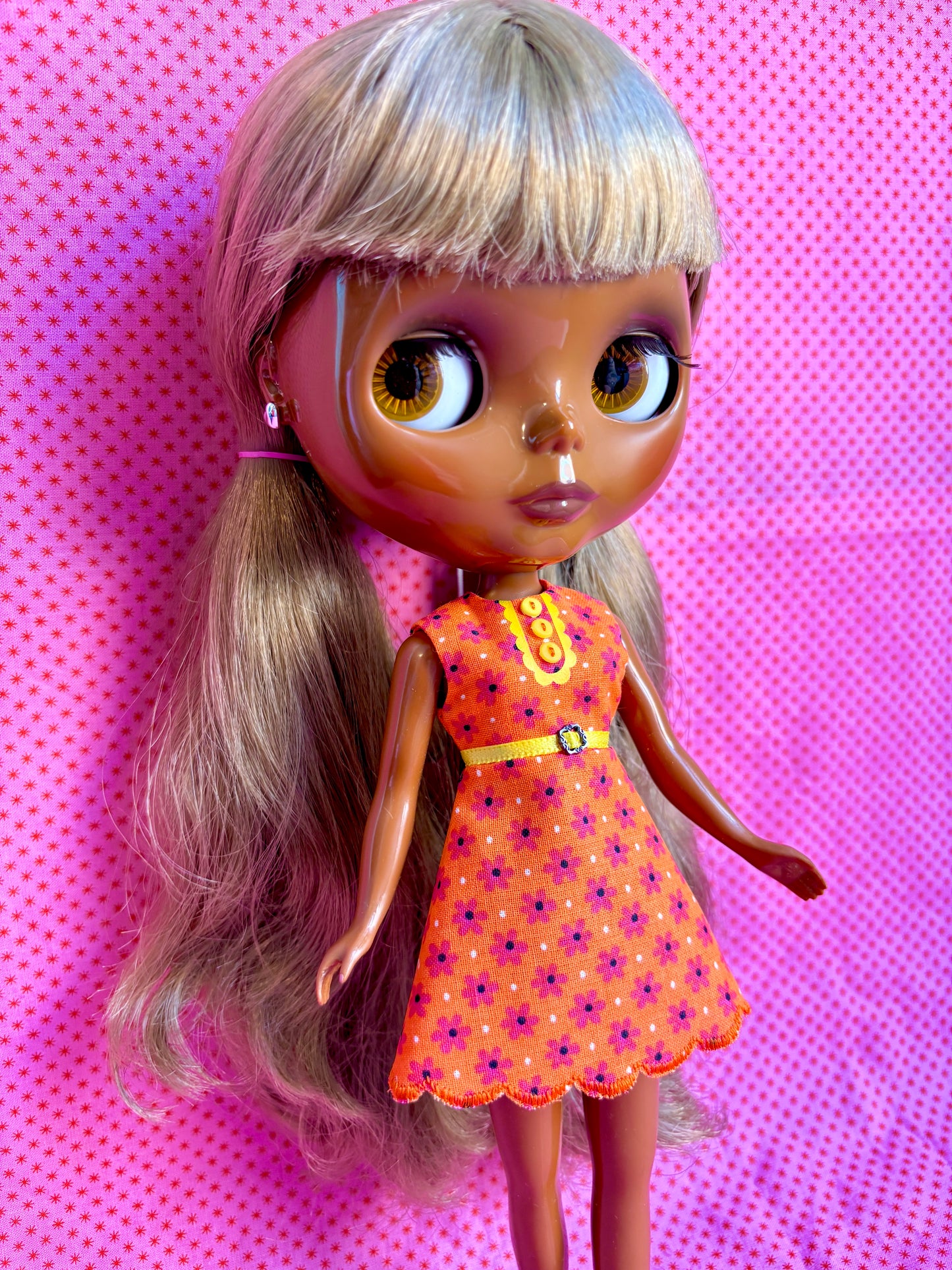 Multi Pixel Granny Dress & Cape Set