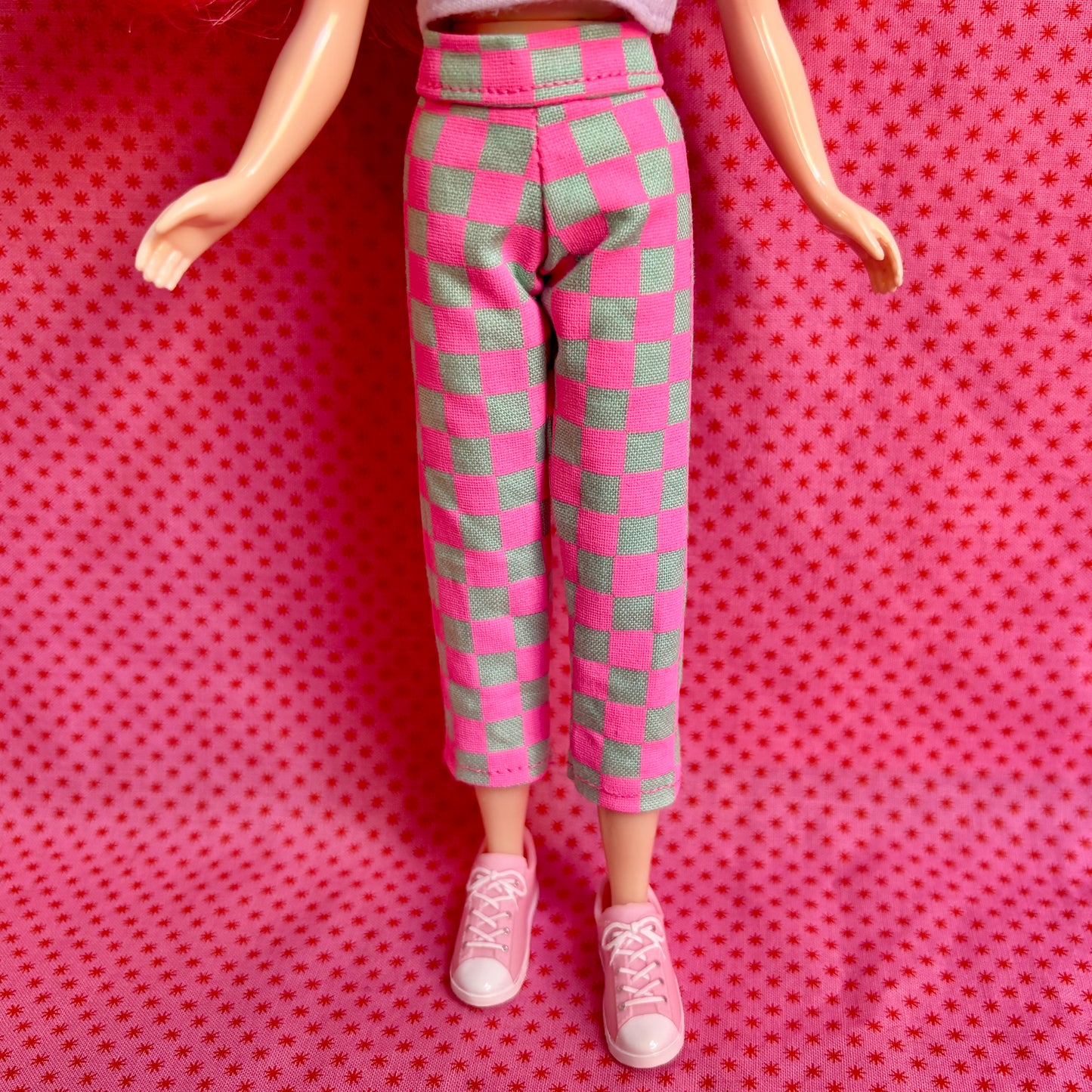 Neon Check Beatnik Baby Pants Pink/Mint
