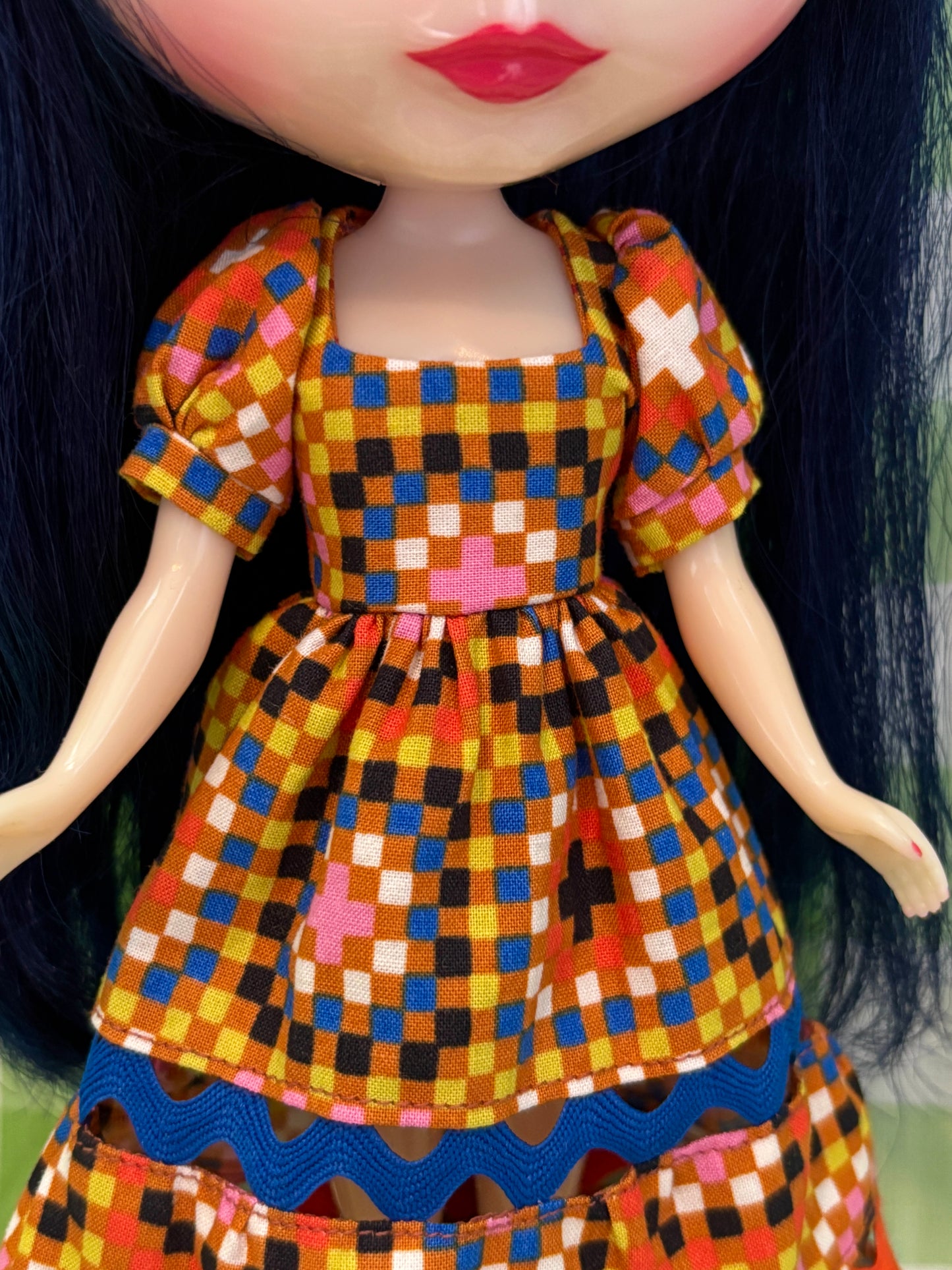 Pixel Granny Ric-Rac Maxi Dress