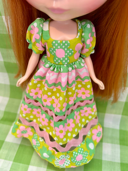Daisies A Plenty Ric-Rac Maxi Dress
