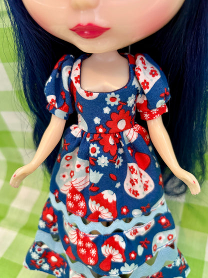 Love You So Mush Blue Ric-Rac Maxi Dress
