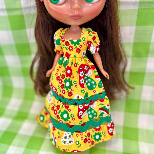 Love You So Mush Yellow Ric-Rac Maxi Dress