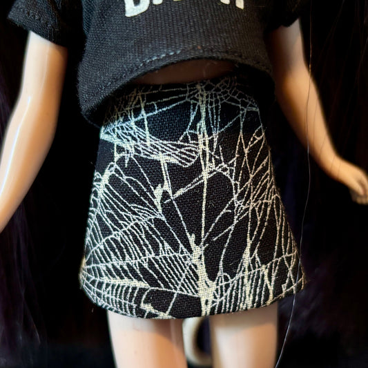 Spiderweb Glow in the Dark Mod Mini Skirt