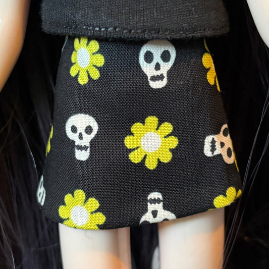 Skull in the Garden Mod Mini Skirt