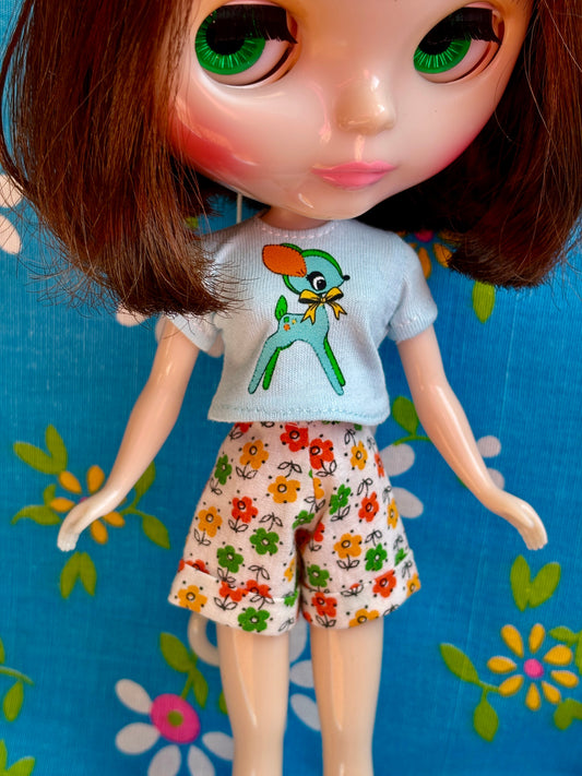 Tiny Spring Flowers Cuffed Cutie Shorts