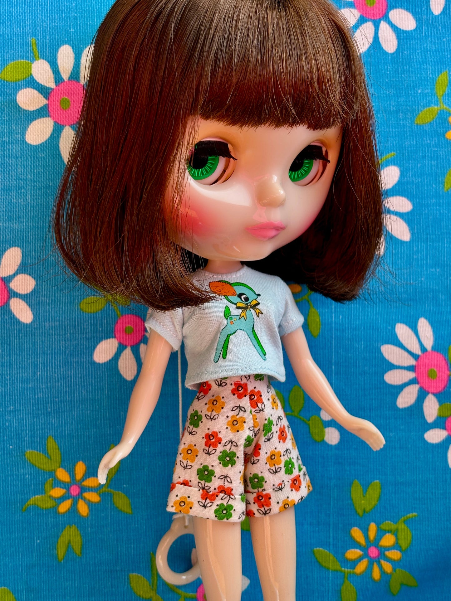 Tiny Spring Flowers Cuffed Cutie Shorts