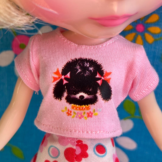 Poodle Cutie Crop Tee for Blythe