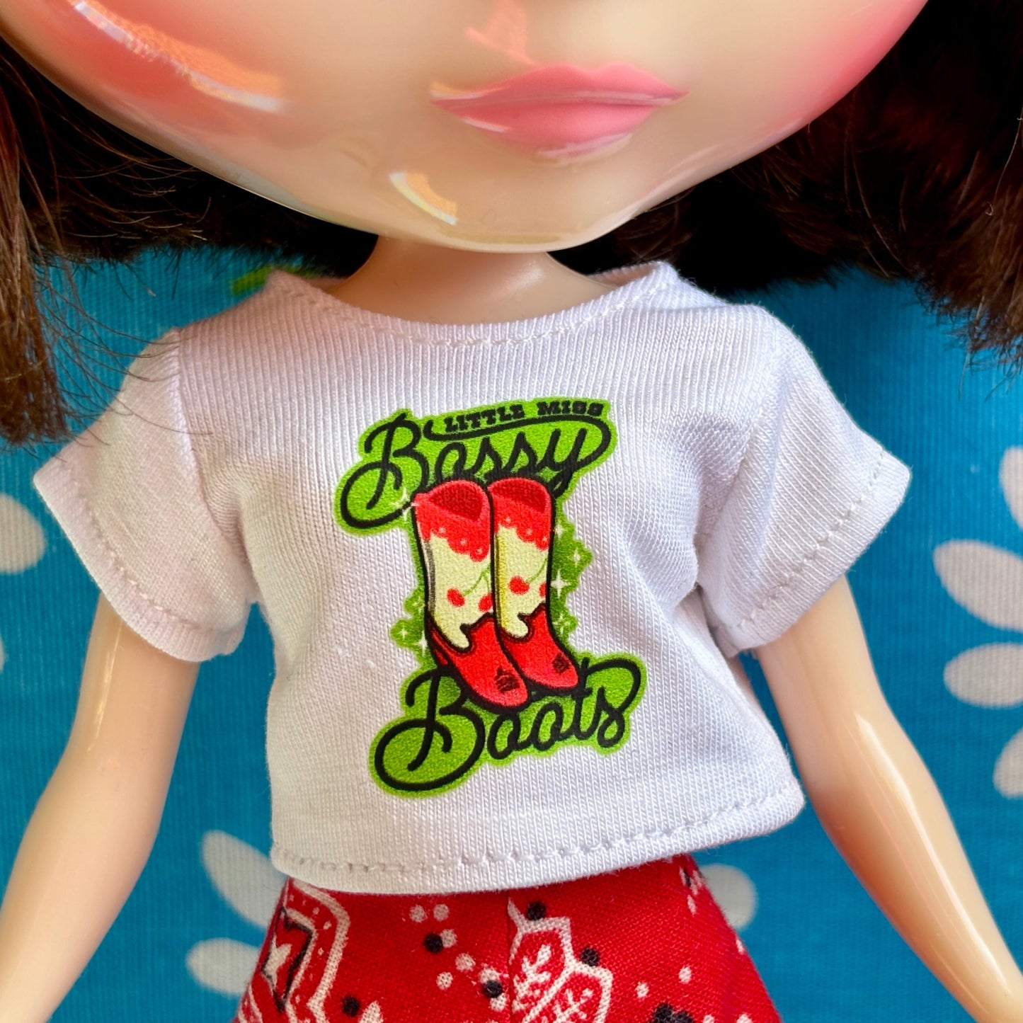 Little Miss Bossy Boots Crop Tee for Blythe