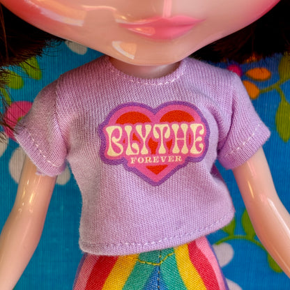 Blythe Forever Purple Crop Tee for Blythe