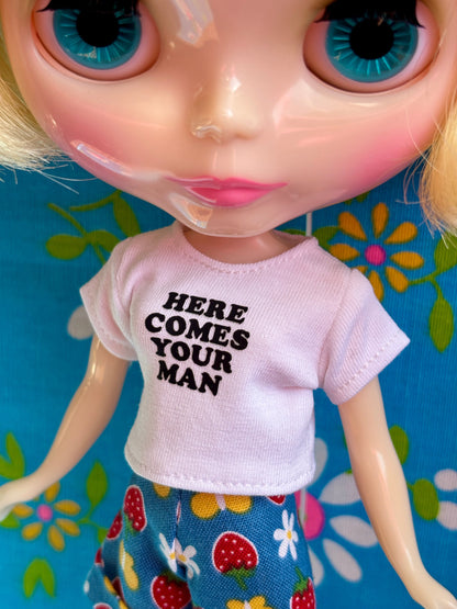 Here Comes Your Man Crop Tee for Blythe