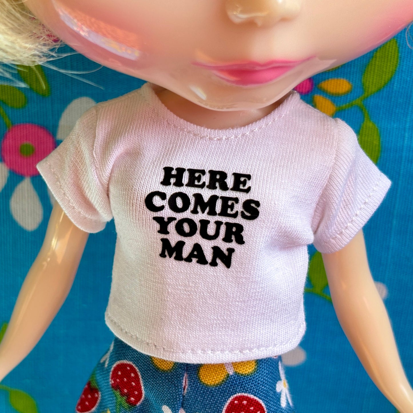 Here Comes Your Man Crop Tee for Blythe