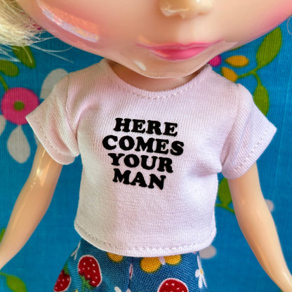 Here Comes Your Man Crop Tee for Blythe