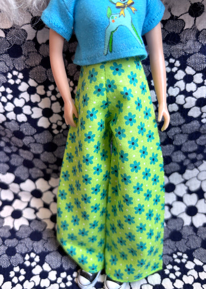 Green Lazy Daisy Wide Leg Pants