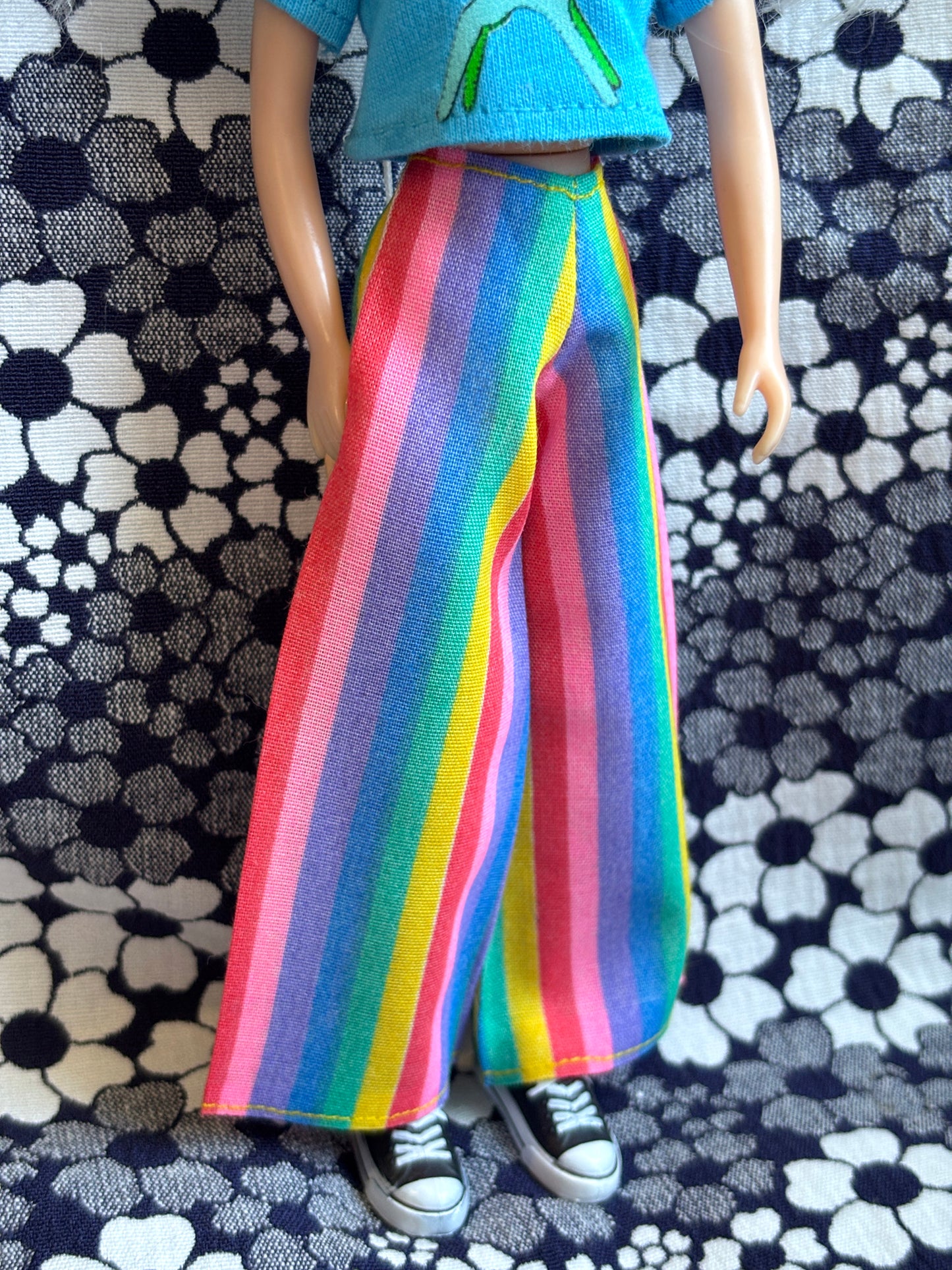 Magic Rainbow Stripe Wide Leg Pants