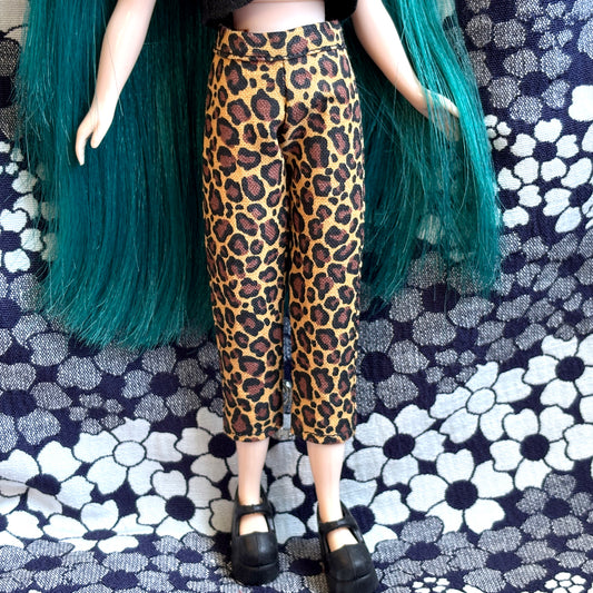 Retro Leopard Print Beatnik Baby Pants