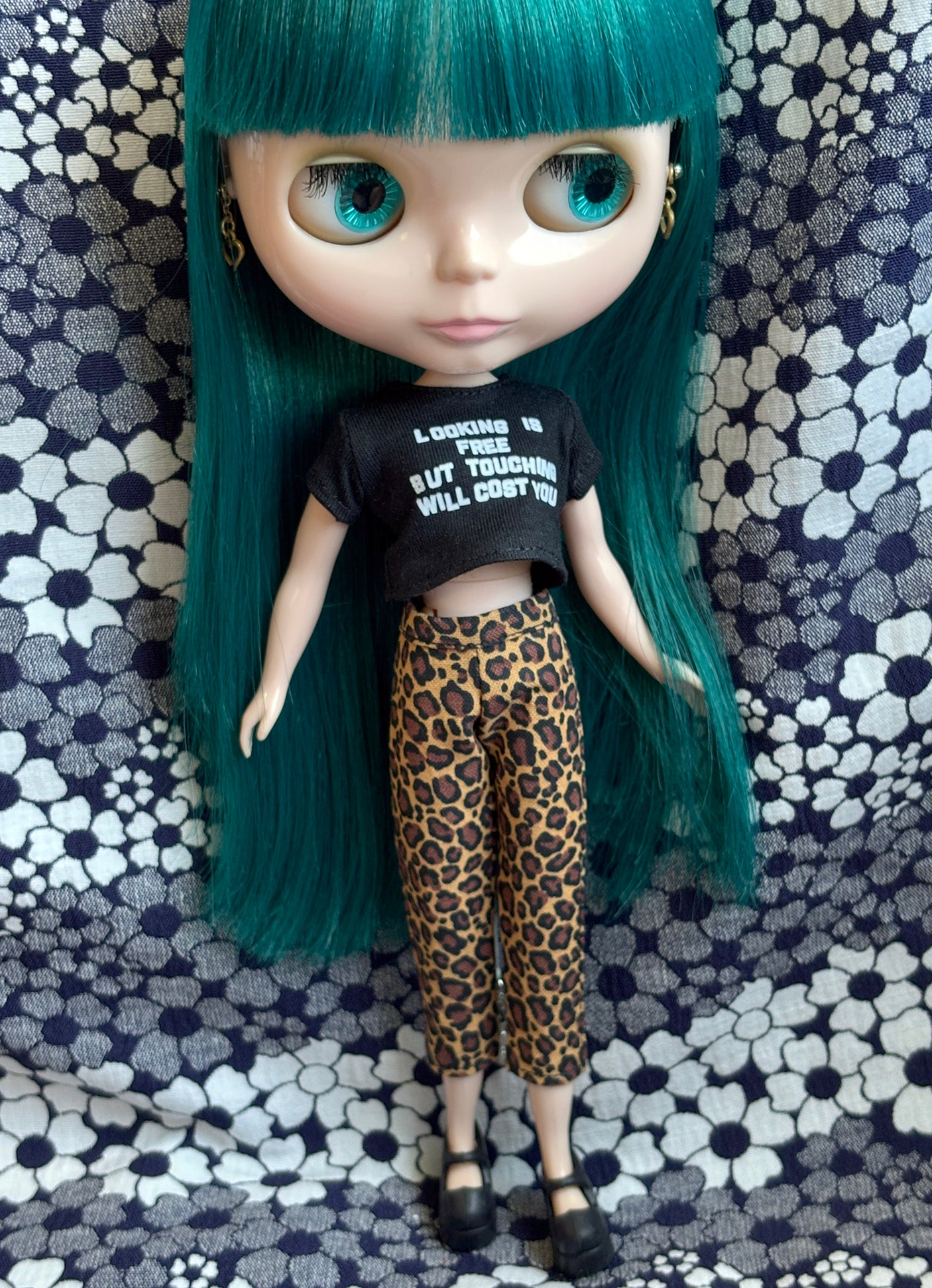 Retro Leopard Print Beatnik Baby Pants