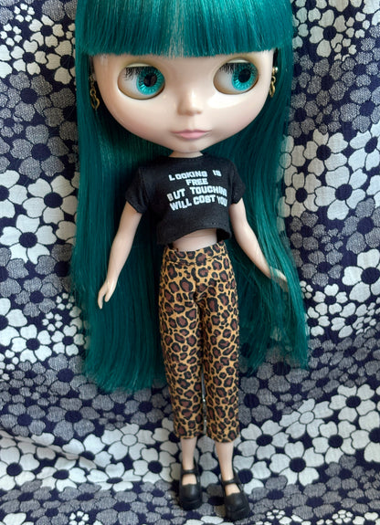 Retro Leopard Print Beatnik Baby Pants