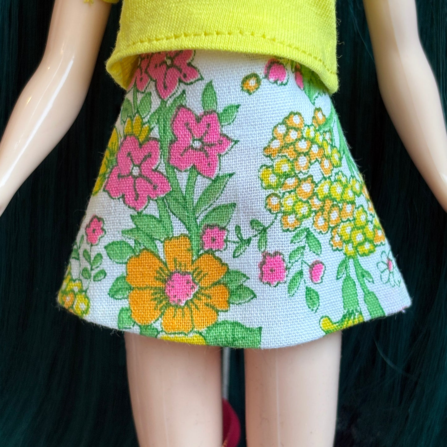 In Bloom Vintage Floral Mod Mini Skirt