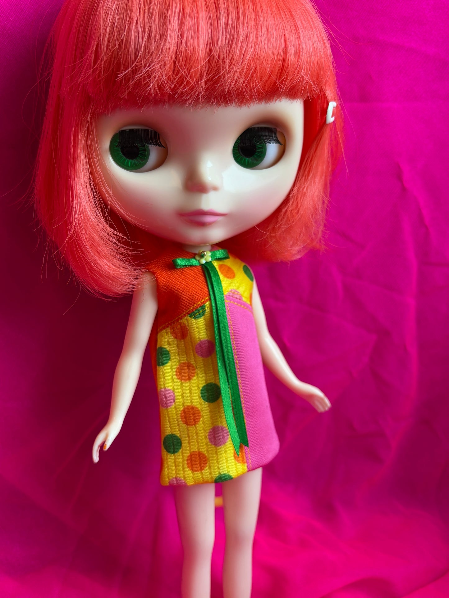 Circus Dots Color Block Mod Shift Mini Dress