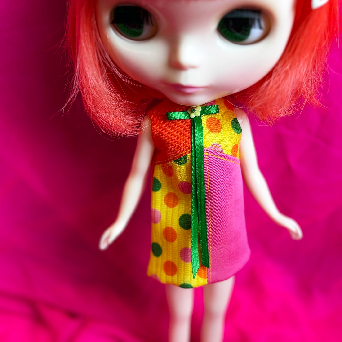 Circus Dots Color Block Mod Shift Mini Dress
