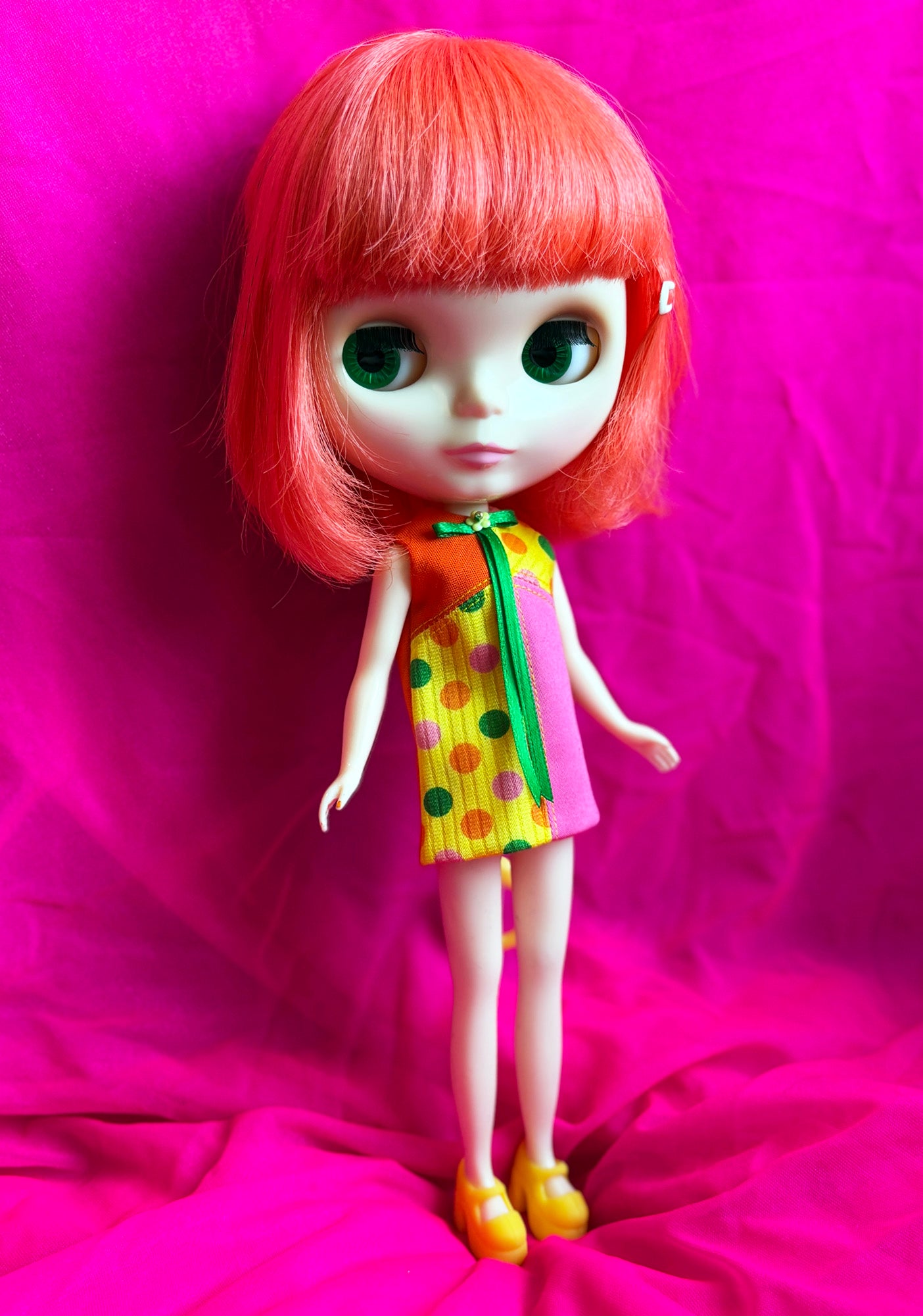 Circus Dots Color Block Mod Shift Mini Dress