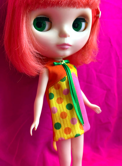Circus Dots Color Block Mod Shift Mini Dress