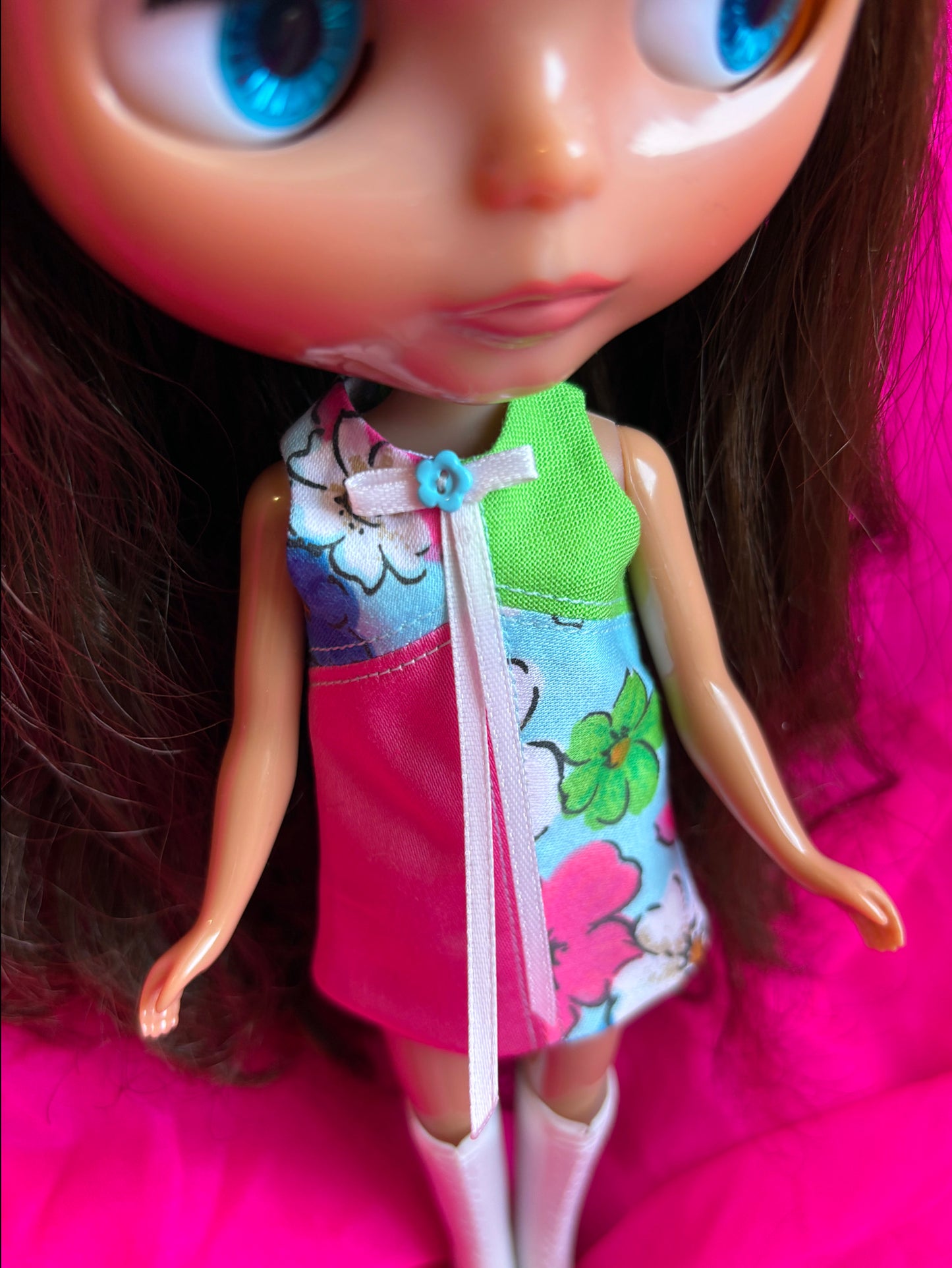 Tropical Vacay Color Block Mod Shift Mini Dress