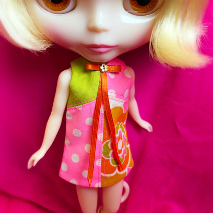 Make Me A Bouquet Color Block Mod Shift Mini Dress