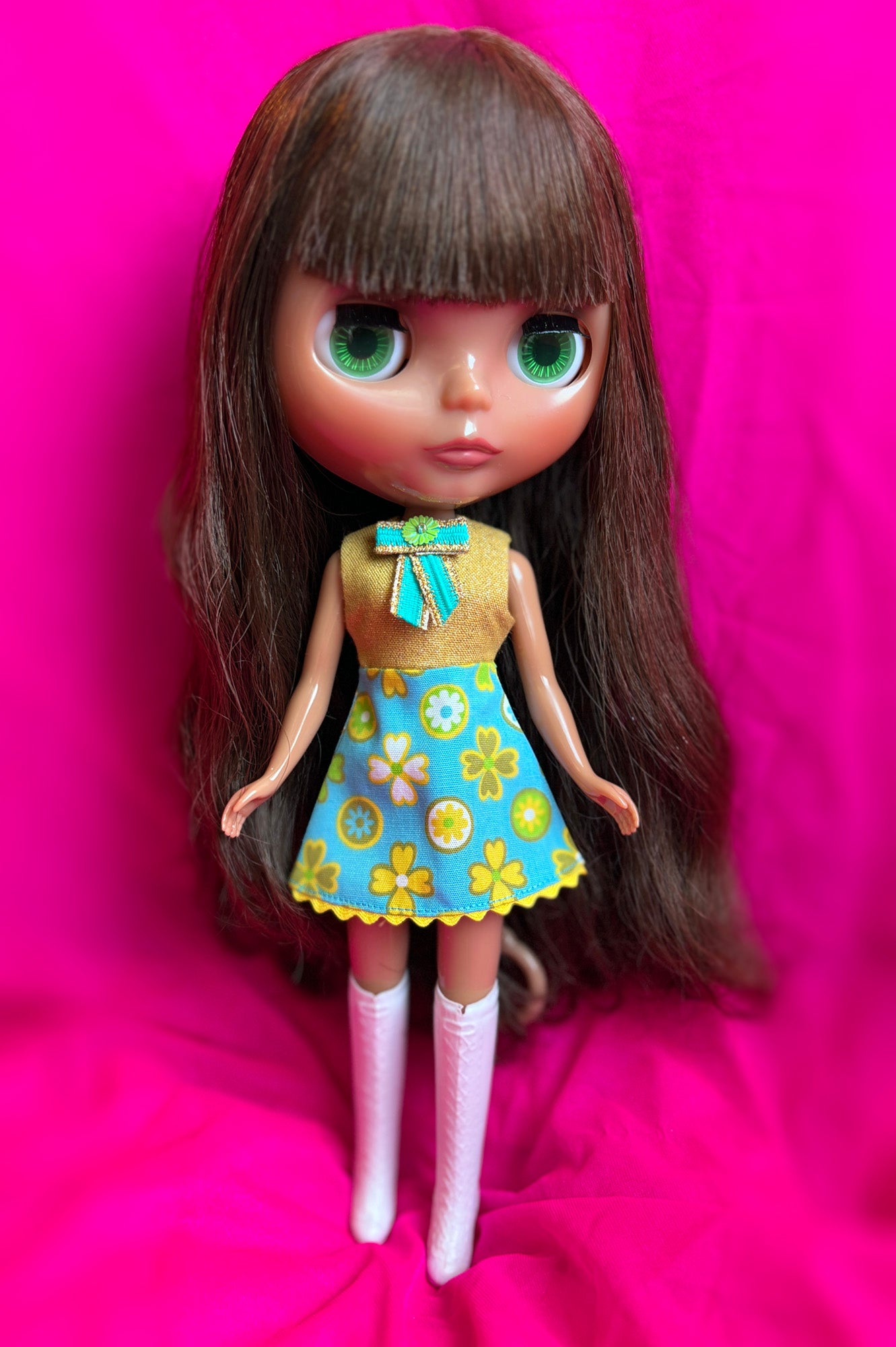 Heart of Gold Sparkle Mod Mini Dress