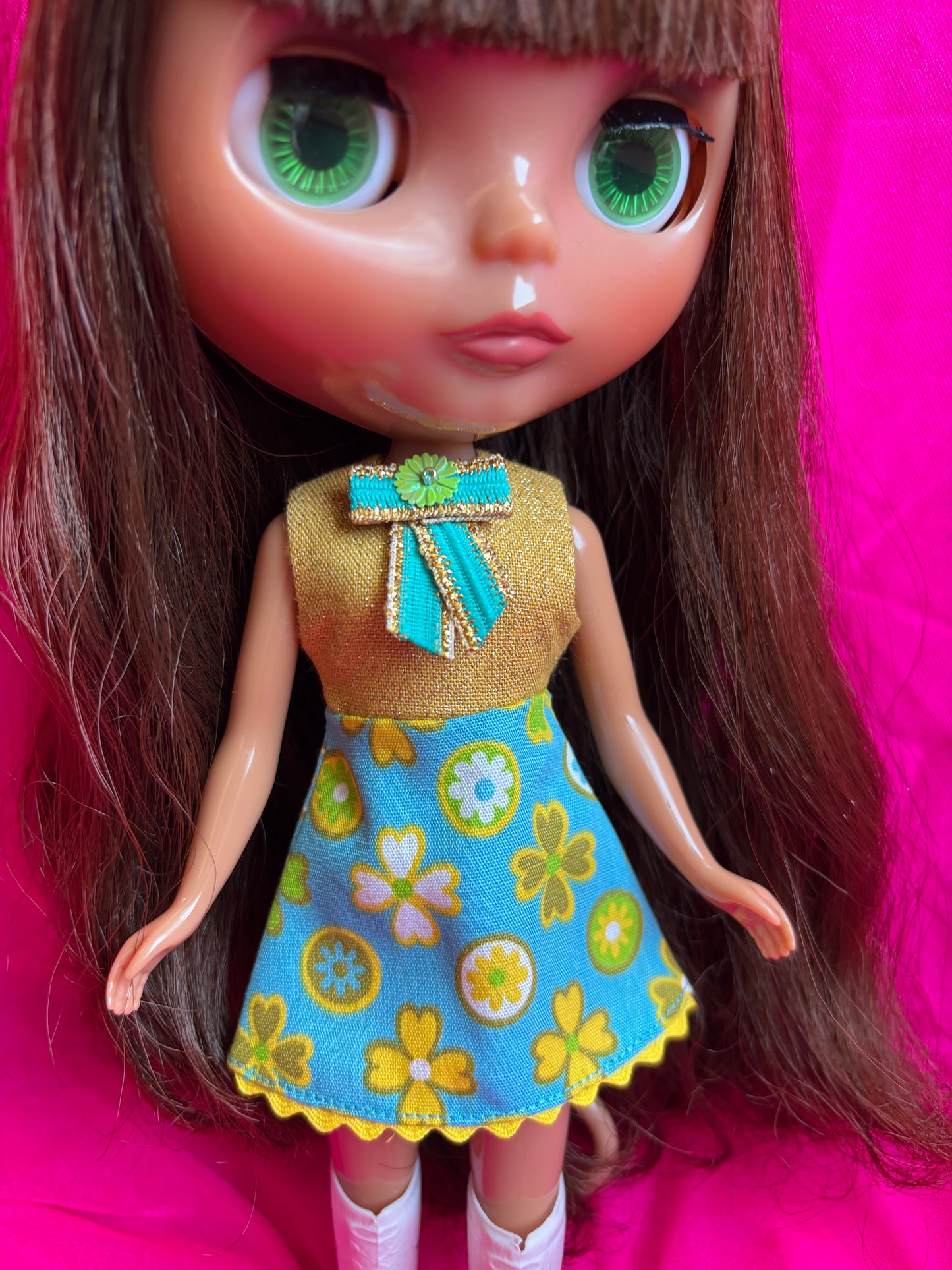 Heart of Gold Sparkle Mod Mini Dress