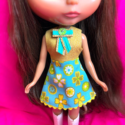 Heart of Gold Sparkle Mod Mini Dress