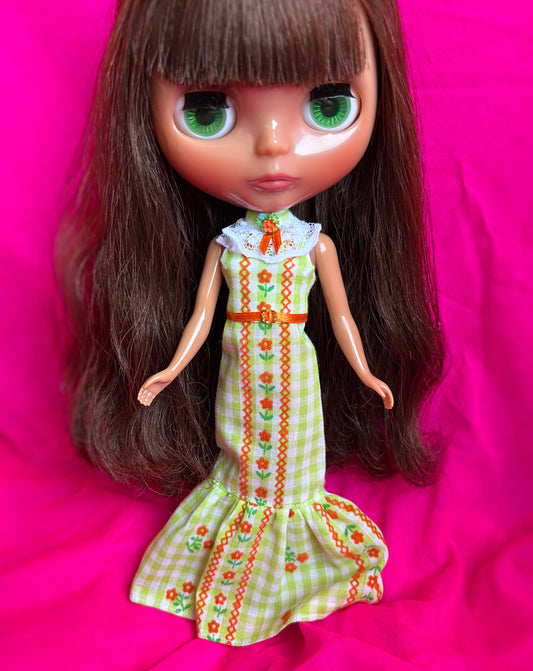 Picnic In The Park Green Gingham Maxi Dress