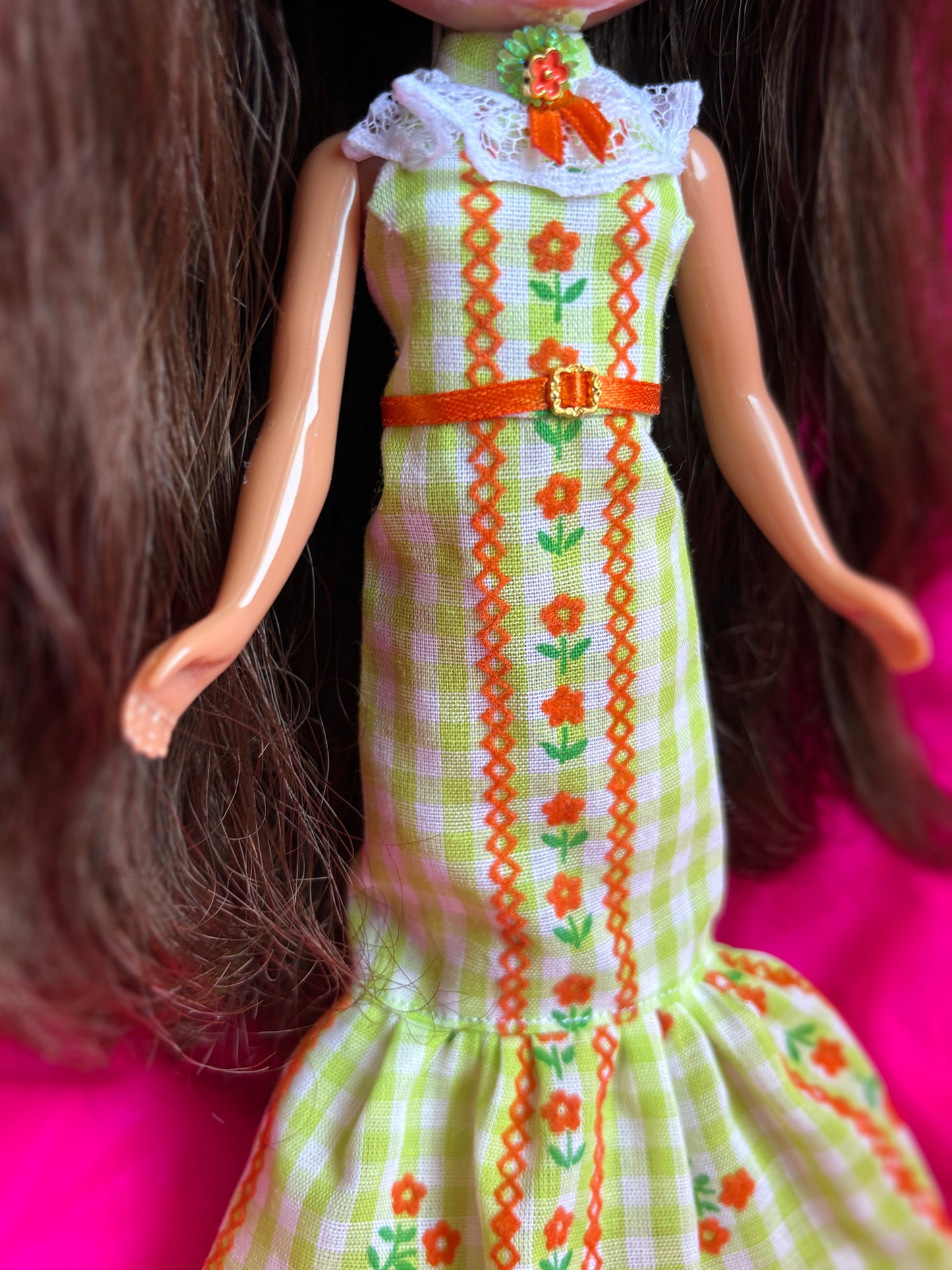 Picnic In The Park Green Gingham Maxi Dress