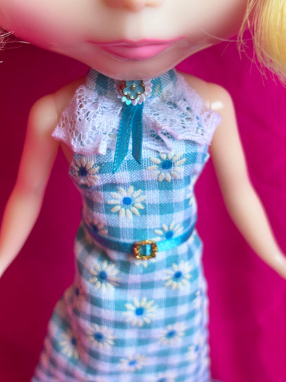 County Fair Winner Blue Gingham Maxi Dress