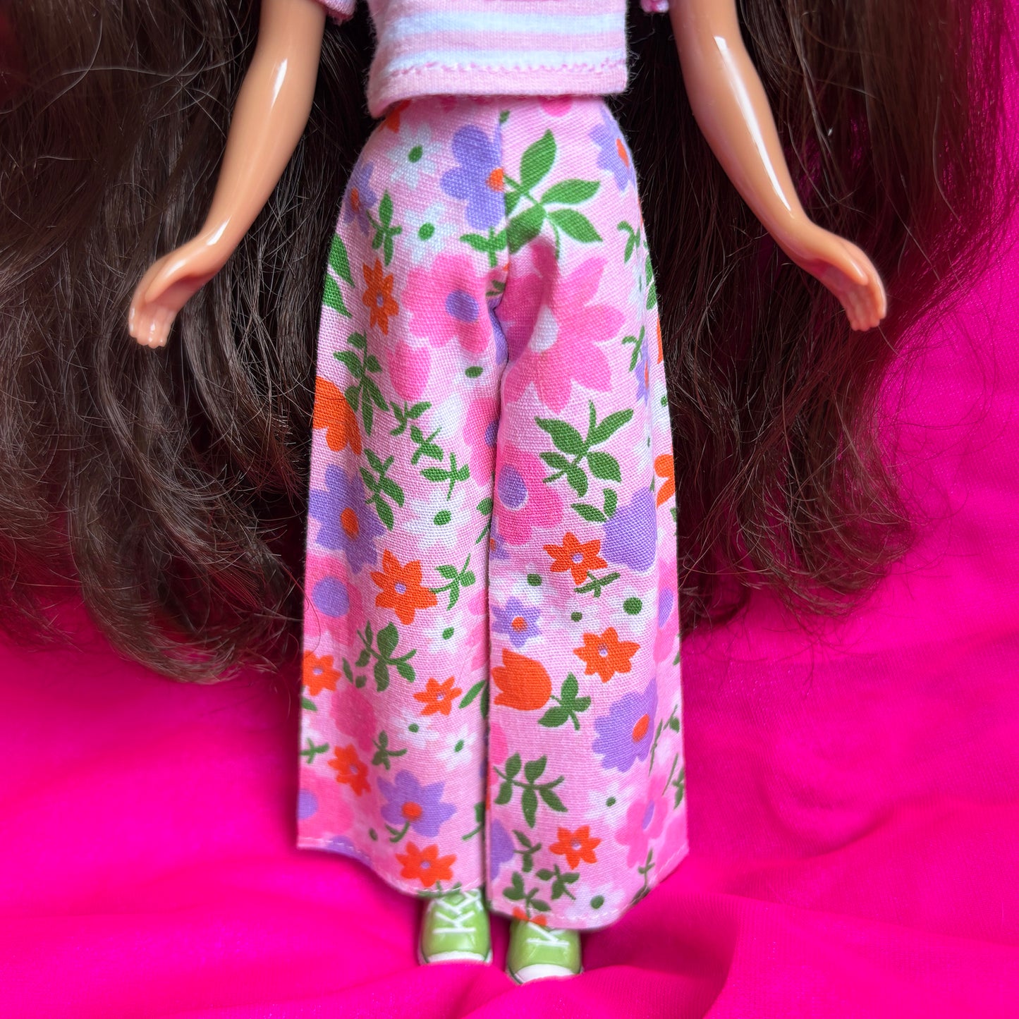 Flower Show Pink Wide Leg Pants