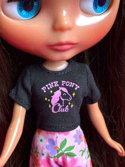 Pink Pony Club Chappell Roan Crop Tee for Blythe