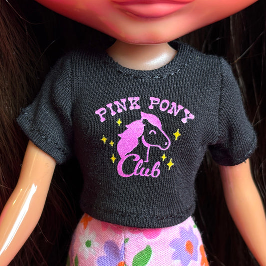 Pink Pony Club Chappell Roan Crop Tee for Blythe