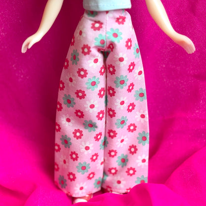 Pink Darling Daisies Wide Leg Pants