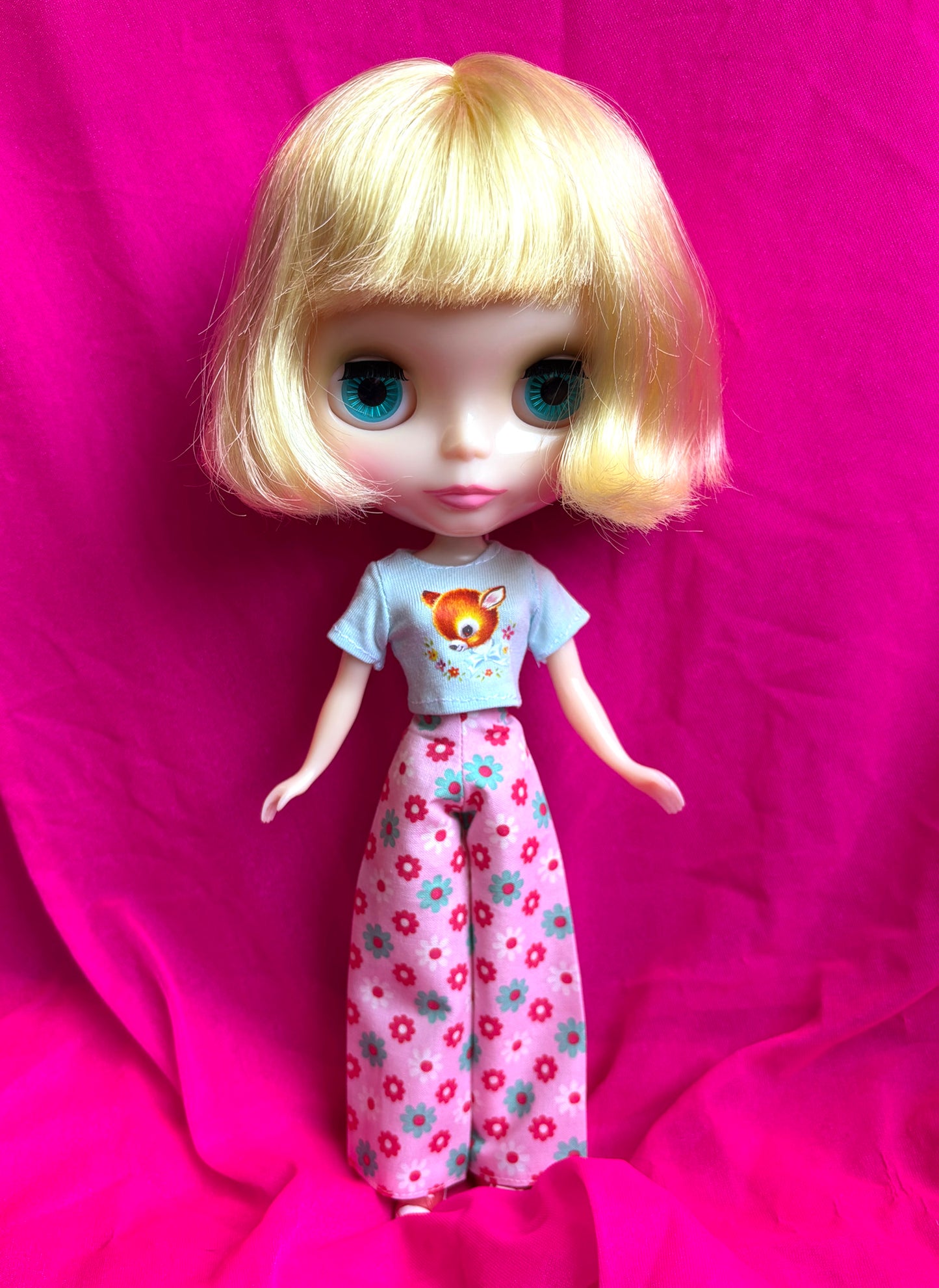 Pink Darling Daisies Wide Leg Pants