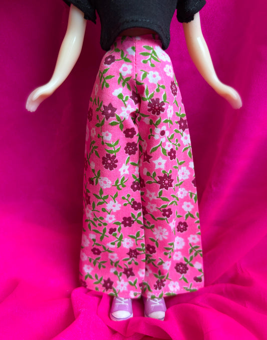 Bright Bouquet Hot Pink Wide Leg Pants