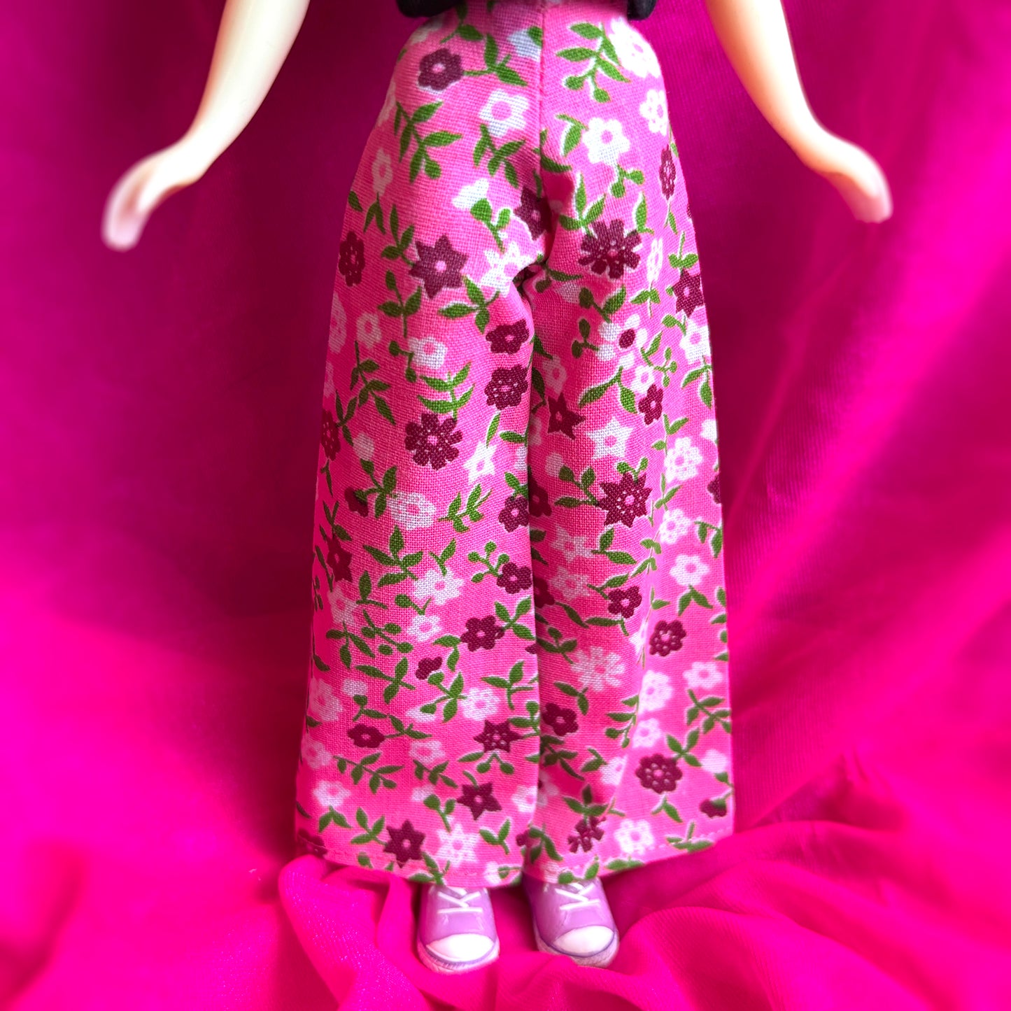 Bright Bouquet Hot Pink Wide Leg Pants
